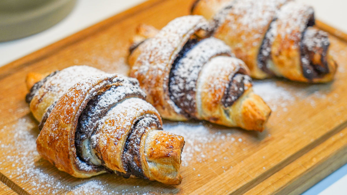 Extra frasiga croissanter med Nutella - med bara 4 ingredienser
