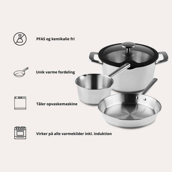 Allround Set i rostfritt stål från Qookware