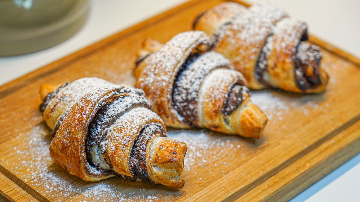 Extra frasiga croissanter med Nutella - med bara 4 ingredienser