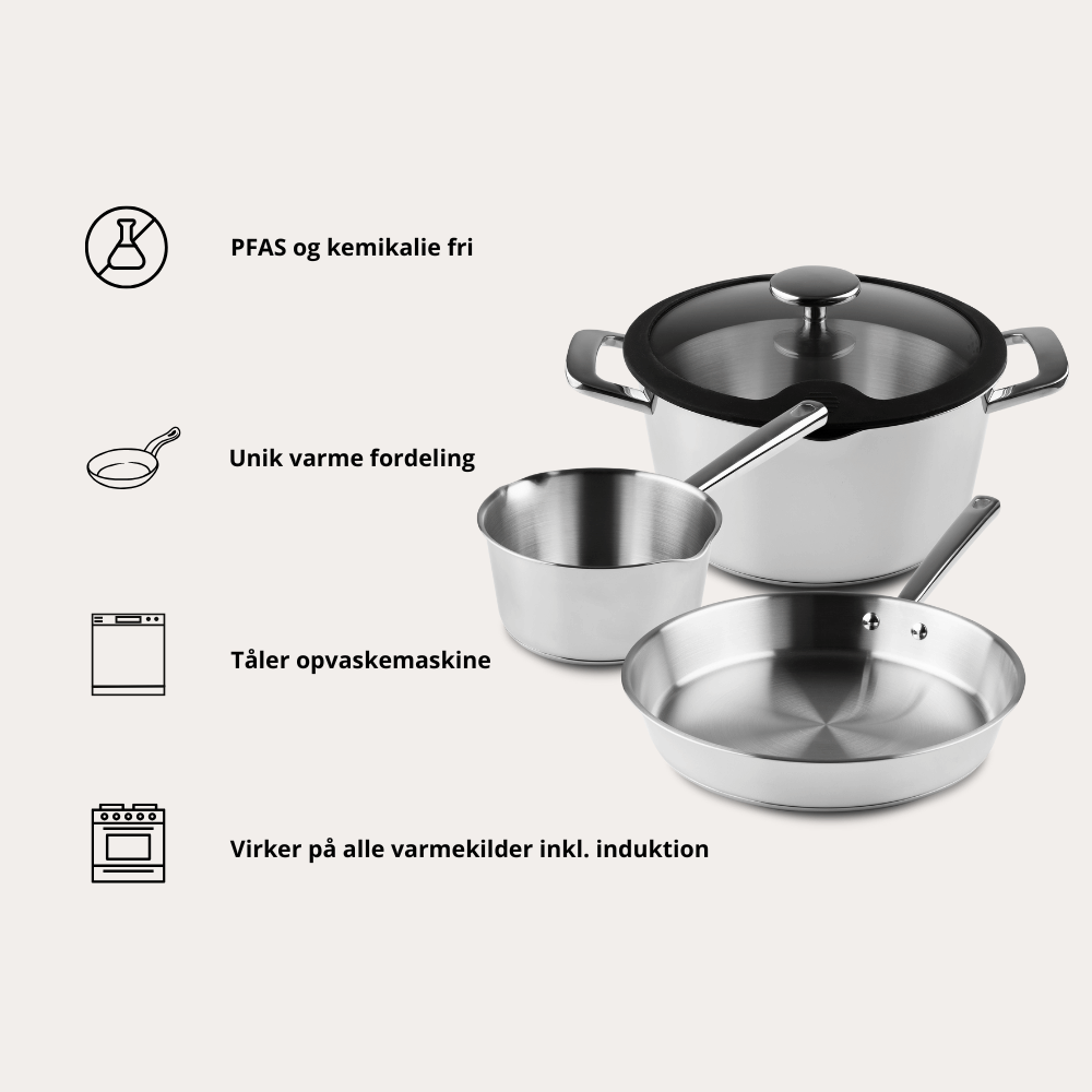 Allround Set i rostfritt stål från Qookware