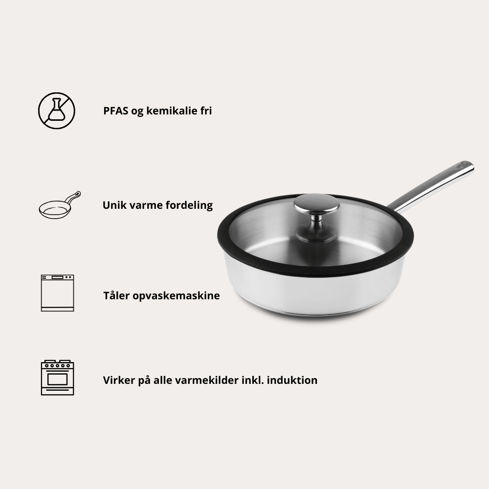 Sautéstekpanna 24 cm från Qookware