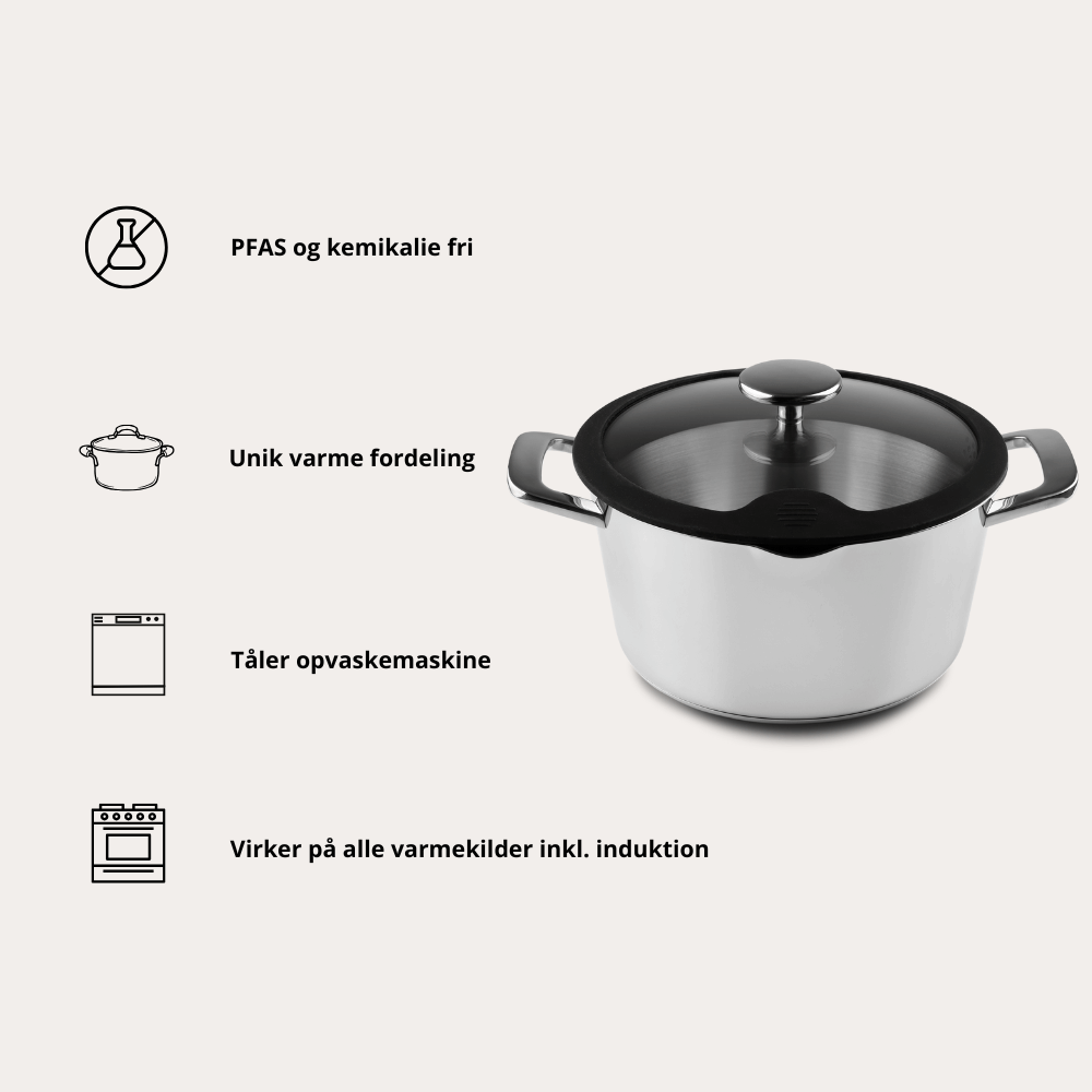 Gryta i rostfritt stål från Qookware