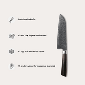 Santoku kniv Rose från Qookware