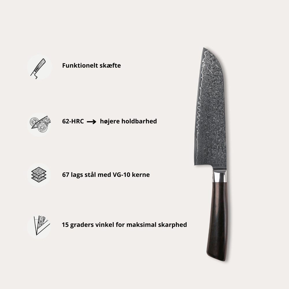 Santoku kniv Rose från Qookware