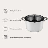 Gryta med lock i rostfritt stål, 6,5 liter, ChefGrade från Qookware
