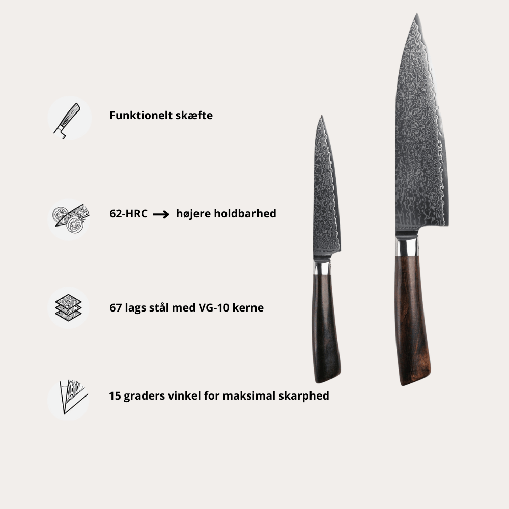 Knivset Starter Set Rose 2 knivar från Qookware