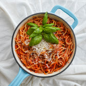 Pasta i kastrull av emaljerat gjutjärn, 2 liter, från Qookware
