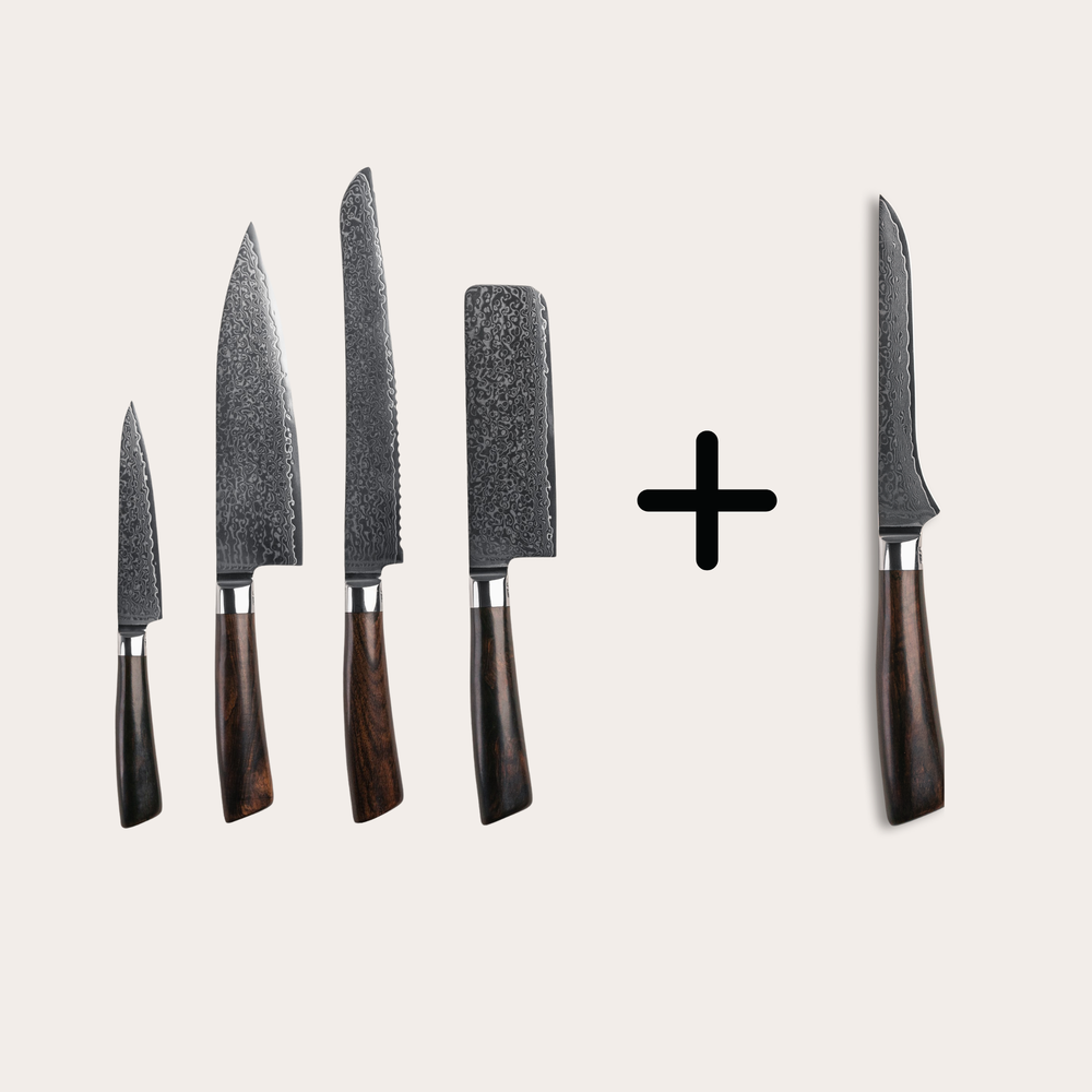 Knivset Allround Set Rose 4 knivar med gratis urbeningskniv från Qookware