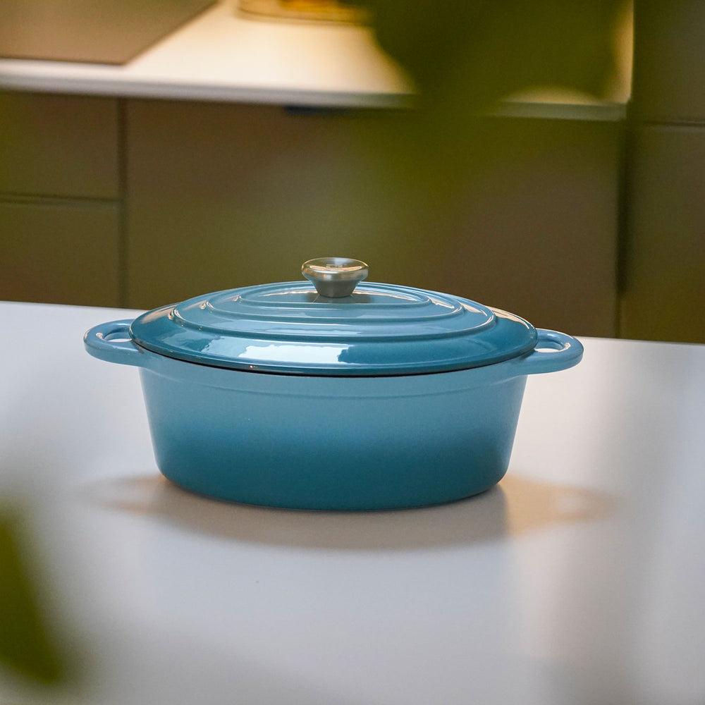 Emaljerad gjutjärnsgryta med lock på 4,5 liter Qookware 