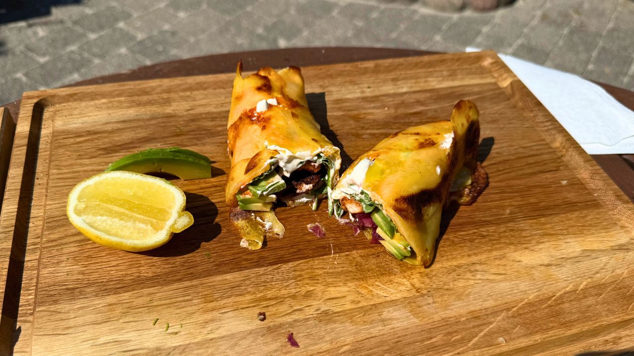 Potatiswraps gjorda på grillen