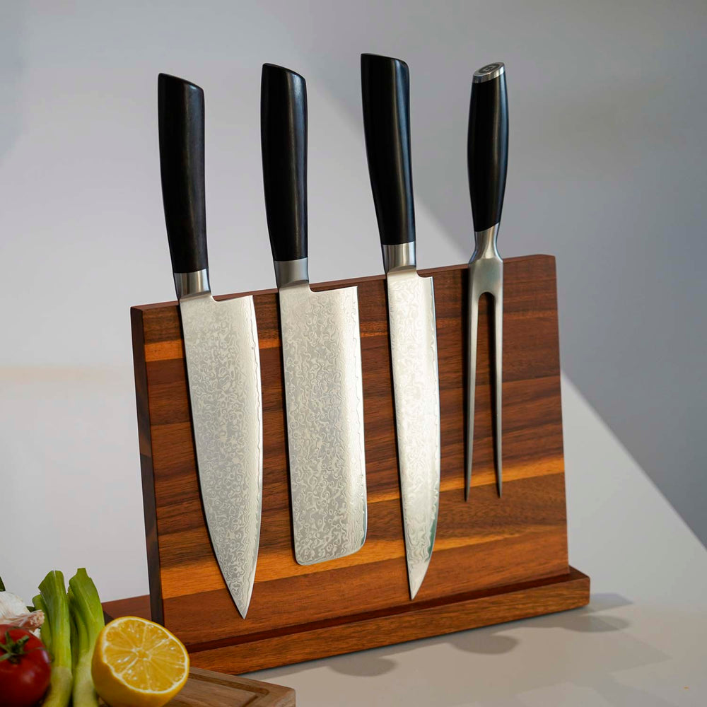 Magnetisk knivhållare i akacia från Qookware