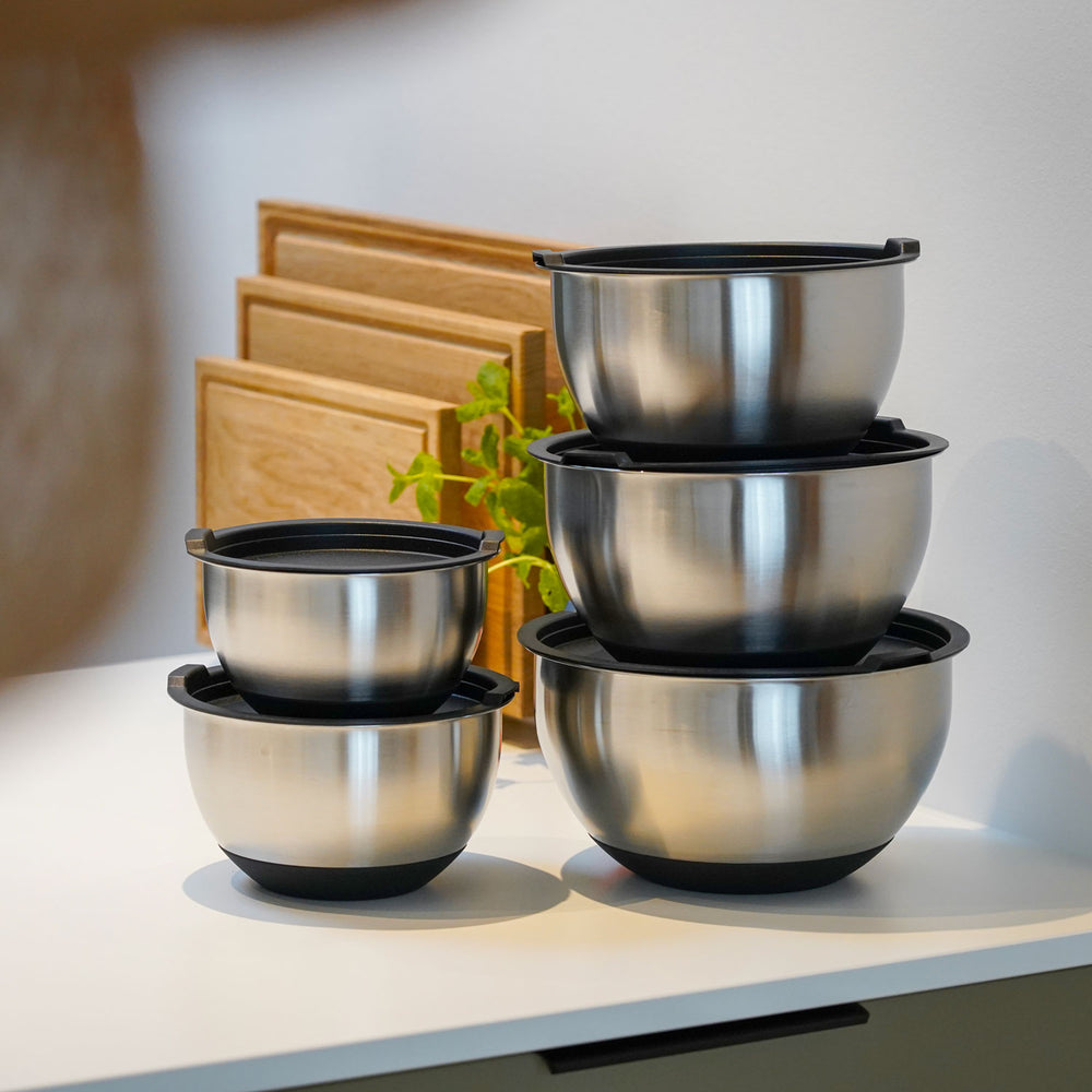 Skålset i rostfritt stål från Qookware