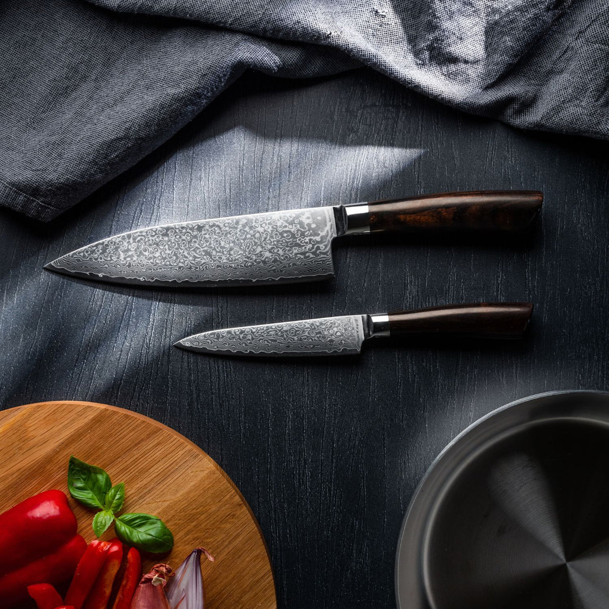 Rose kockkniv och skalkniv från Qookware