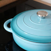Emaljerad sautégryta i gjutjärn med lock, 3,5 liter, från Qookware