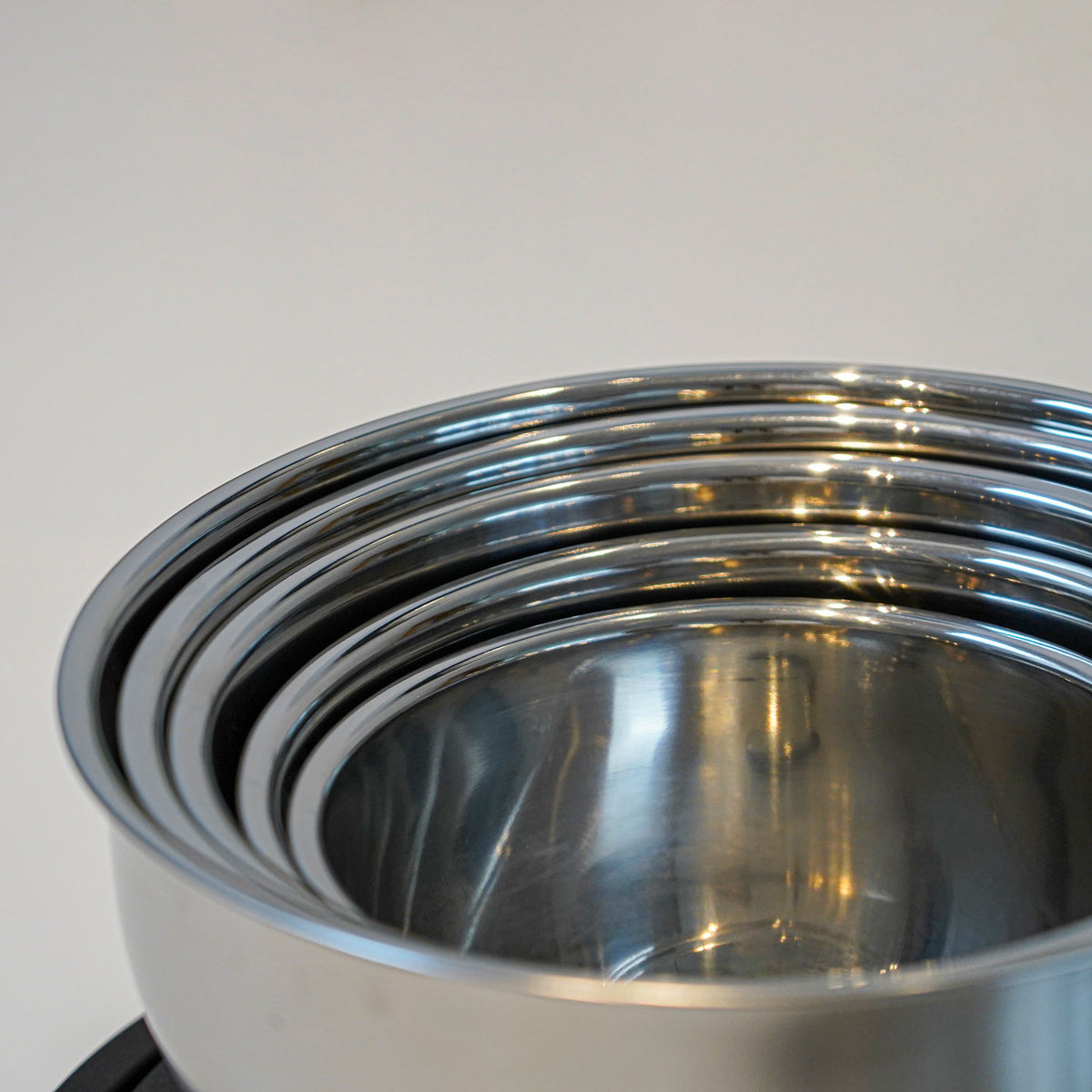 Komplett set med blandningsskålar i rostfritt stål från Qookware