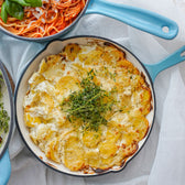 Potatis i emaljerad gjutjärnspanna från Qookware