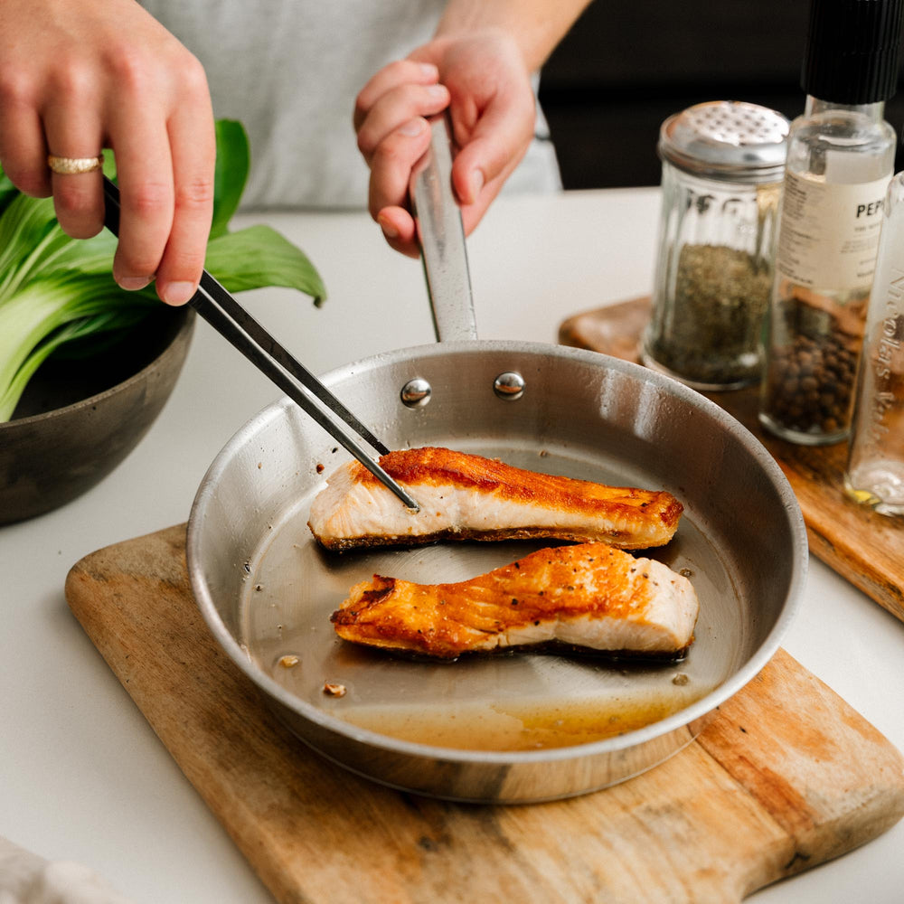 ChefGrade stekpanna i rostfritt stål på 24 cm från Qookware